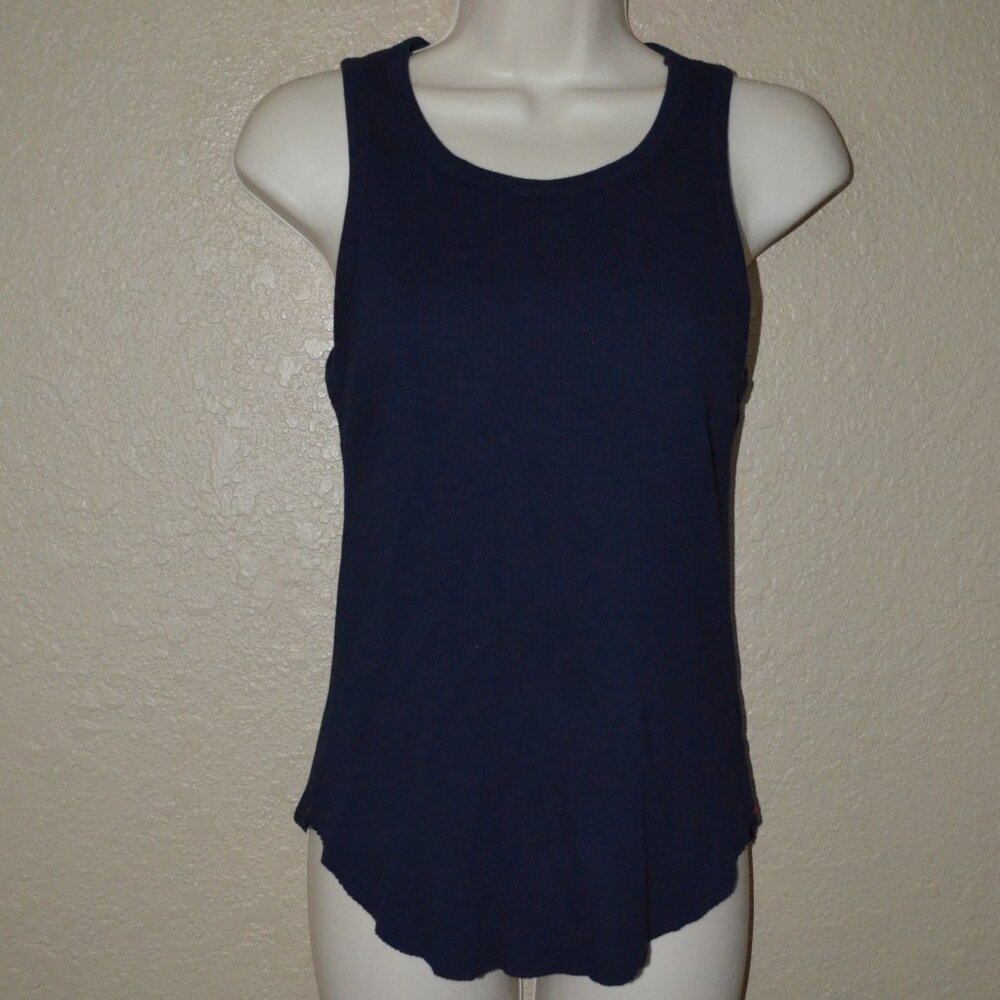 Sz S XIRENA Navy Ribbed Tank Top